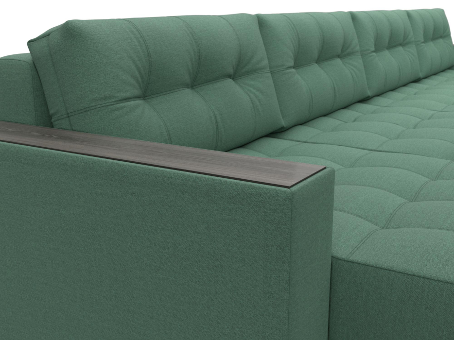 Дизайнерские диваны для гостиной, Диван П-образный с декором Лига-049 НПБ Лонг, рогожка Амур