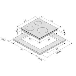 Электрическая варочная поверхность (независимая) KRONA ZAUBER 45 BL 1DZTS