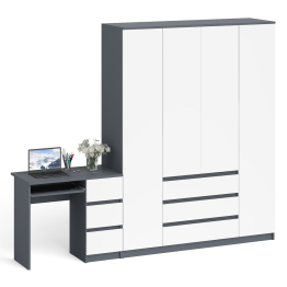 Стол компьютерный однотумбовый правый со шкафом МШ1600 Мори