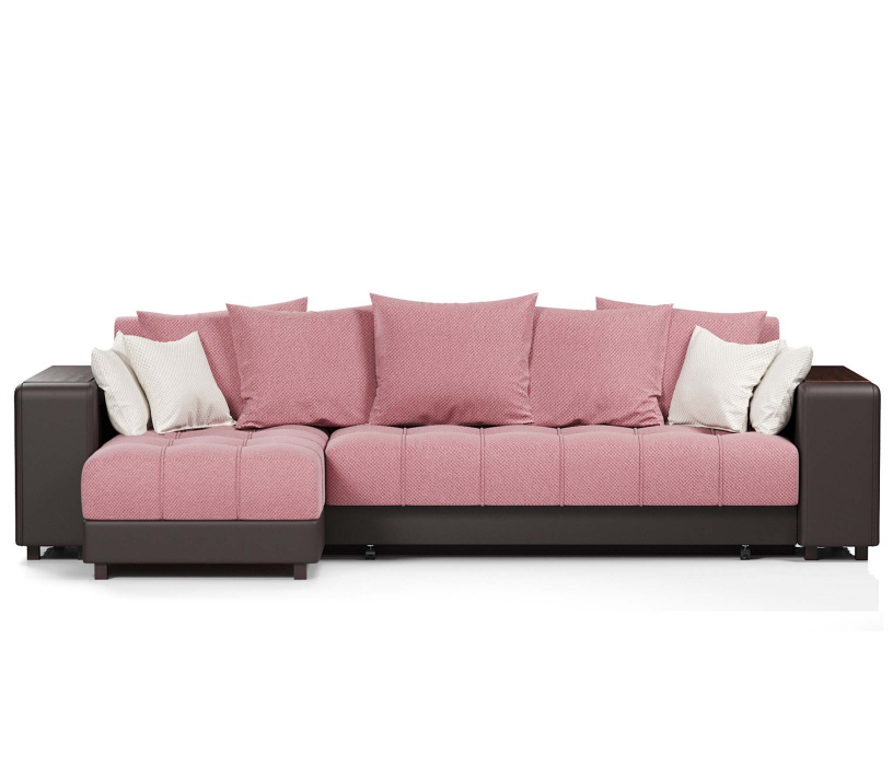 Диваны угловые в гостиную, Диван-кровать угловой  Дубай еврокнижка,велюр+экокожа