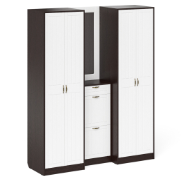 Модульная мебель в прихожую П-6 № 14 МДФ фрезеровка прованс