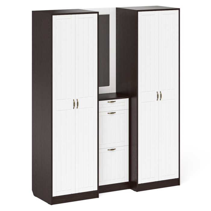 Прихожие, Модульная мебель в прихожую П-6 № 14 МДФ фрезеровка прованс