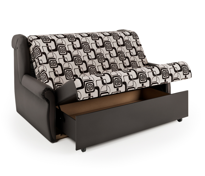 Диваны с ящиком для белья, Диван-кровать Аккорд М 160, экокожа/шенилл