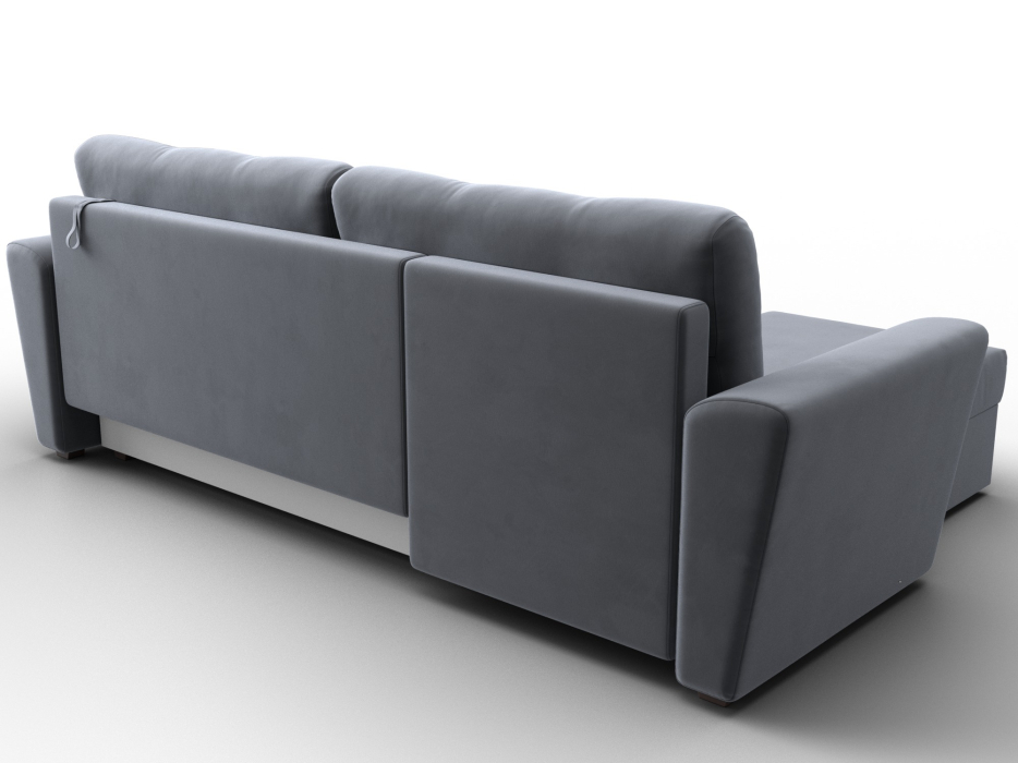 Диваны угловые в гостиную, Угловой диван Амстердам Лайт левый угол, велюр