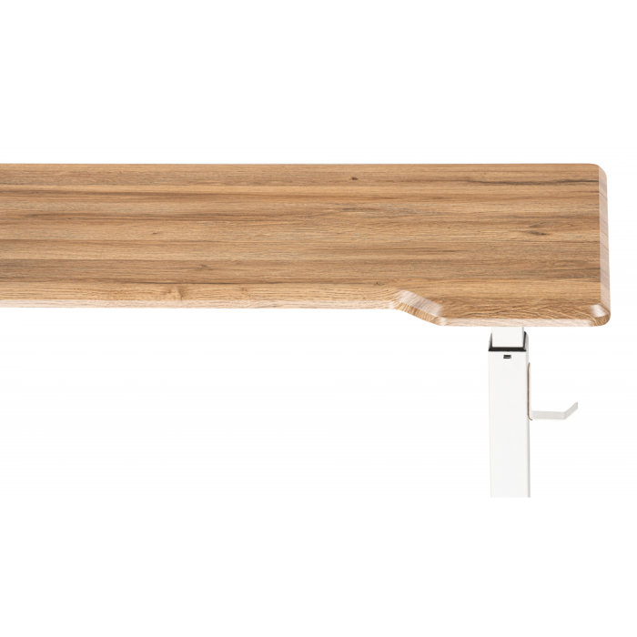 Прямые компьютерные столы, Компьютерный стол Маркос с механизмом подъема 140х80х75, белый