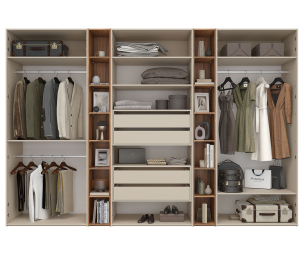 Шкаф 6-ти дверный со стеллажами Лаура Компл 1, 3520