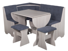 Кухонные уголки, Кухонный уголок Стиль 1Л (со столом СТ-2У) Ясень шимо светлый / велюр