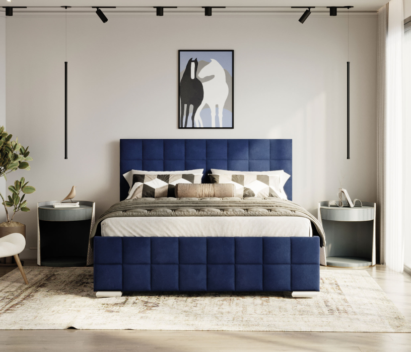 Мягкая кровать, Кровать 1,4 Пассаж 2, велюр