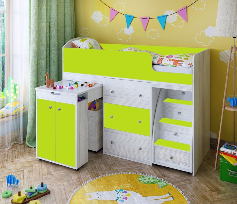 Кровати-чердаки, Кровать чердак Малыш 1600х700 Винтерберг