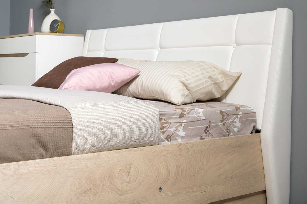 Спальные гарнитуры, Кровать Муссон с подъёмным ортопедом и стол Бостон с зеркалом, 1600х2000 мм