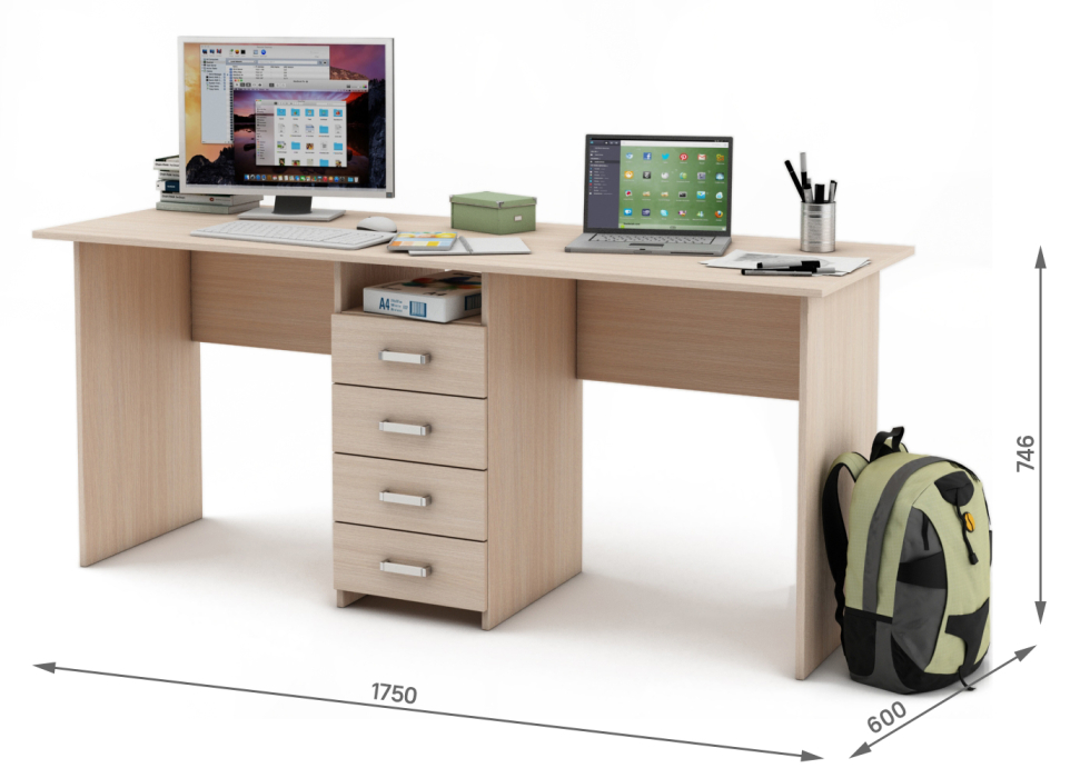 Прямые, Письменный стол Лайт-11