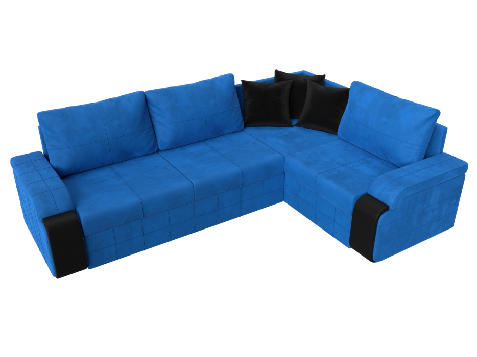 Диваны угловые в гостиную, Диван угловой Николь правый угол, велюр / экокожа