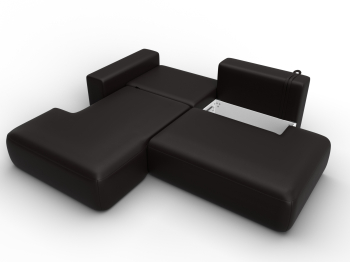 Диван угловой Лига-036 НПБ Модерн левый угол, экокожа GRIFON