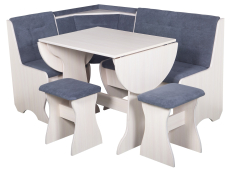 Кухонные уголки, Кухонный уголок Стиль 1Л (со столом СТ-2У) Дуб млечный / велюр