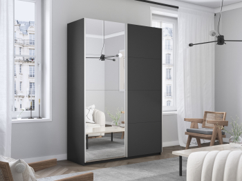 Шкаф Прайм дуо ДСП+зеркало 2300 х 1400 х 570