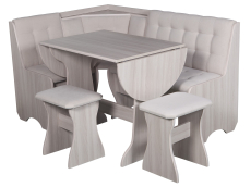 Кухонные уголки, Кухонный уголок Стиль 1Л (со столом СТ-2У) Ясень шимо светлый / велюр