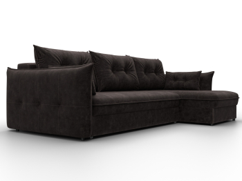 Диван угловой Лига-100 НПБ угол универсальный, велюр BRUT