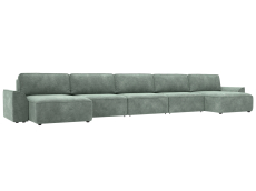 Диваны еврокнижки, Диван П-образный Лига-048 НПБ МегаЛонг, велюр BRUT