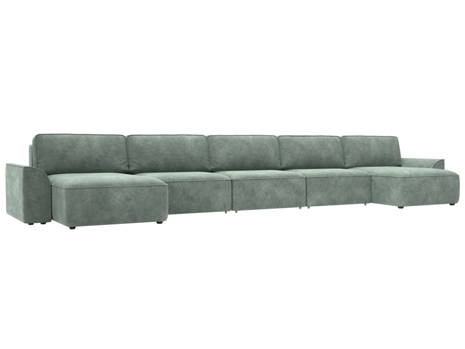 Диваны еврокнижки, Диван П-образный Лига-048 НПБ МегаЛонг, велюр BRUT