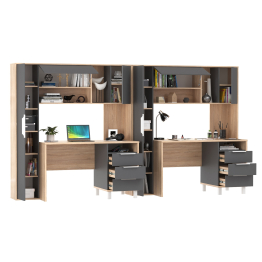 Столы рабочие для домашнего офиса для двоих детей Комфорт 12.95N