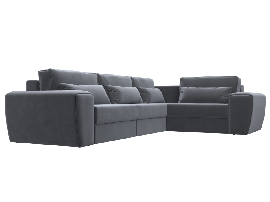 Диваны угловые в гостиную, Диван угловой Лига-008 Long правый, велюр