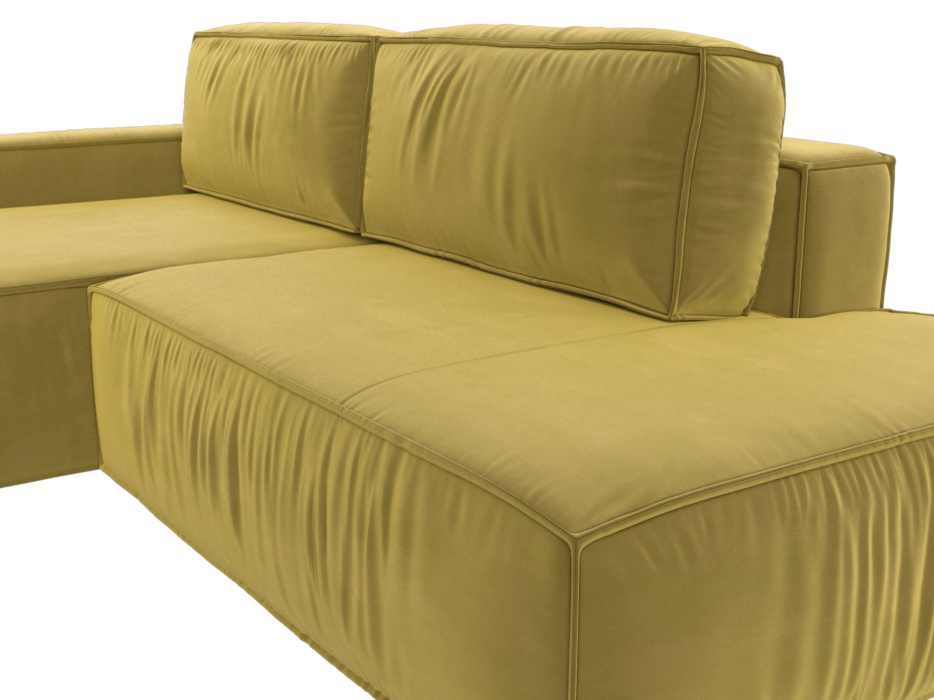 Диваны угловые в гостиную, Угловой диван Прага модерн левый угол, микровельвет