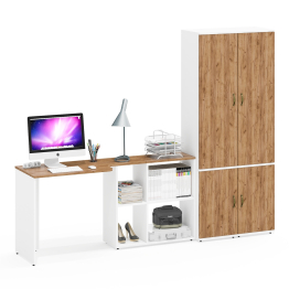 Пеналы для книг и учебников на пять полок Лидер-8 и стол-трансформер для учёбы