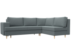 Диваны угловые в гостиную, Диван угловой Сильвана правый угол, рогожка Амур