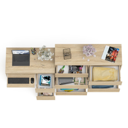 Комод Мори МК1200 8-мь ящиков со столом компьютерным МС-6 правым