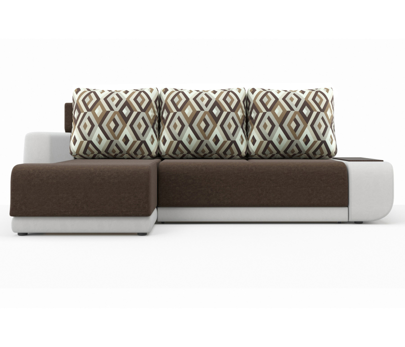 Диваны угловые в гостиную, Угловой диван Соло (левый), вельвет /искусственная кожа