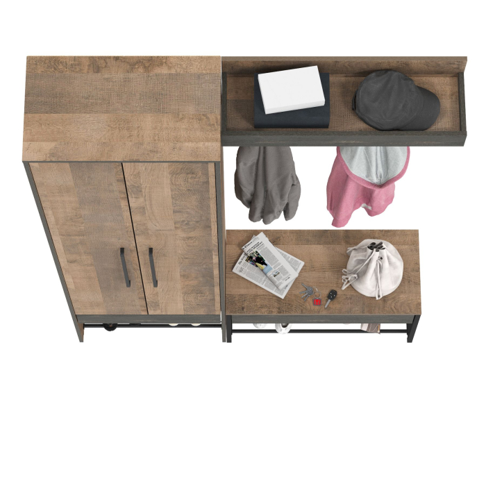 Прихожие, Прихожая Трувор с обувницей с сиденьем и вешалкой для одежды