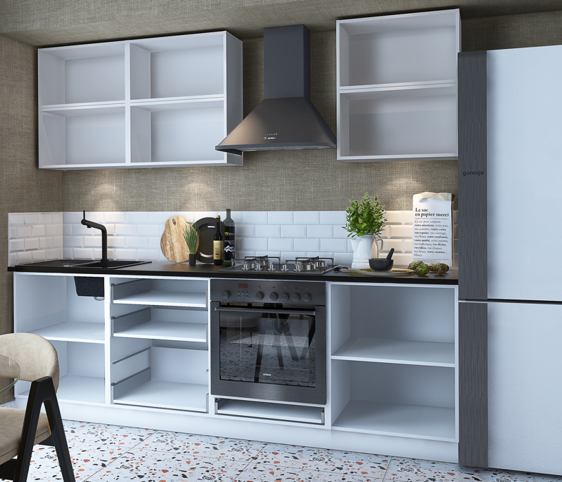 Кухонные гарнитуры, Кухонный гарнитур без столешницы Калипсо 2,4 м