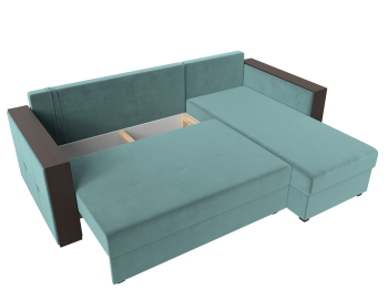 Угловой диван Валенсия Лайт правый угол, велюр