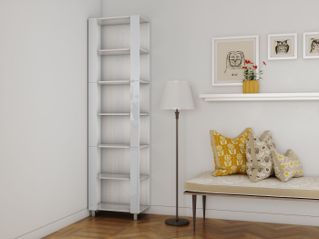 Стеллаж модульный Универсальный 35х44х240 Белое стекло