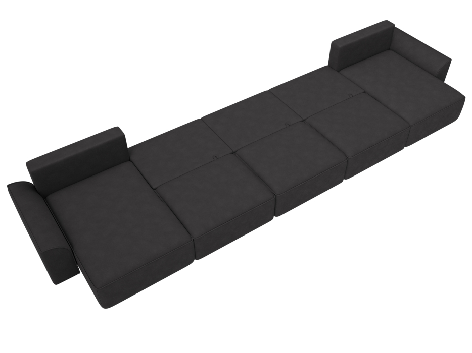 Диваны еврокнижки, Диван П-образный Лига-048 НПБ МегаЛонг, замша JOLY