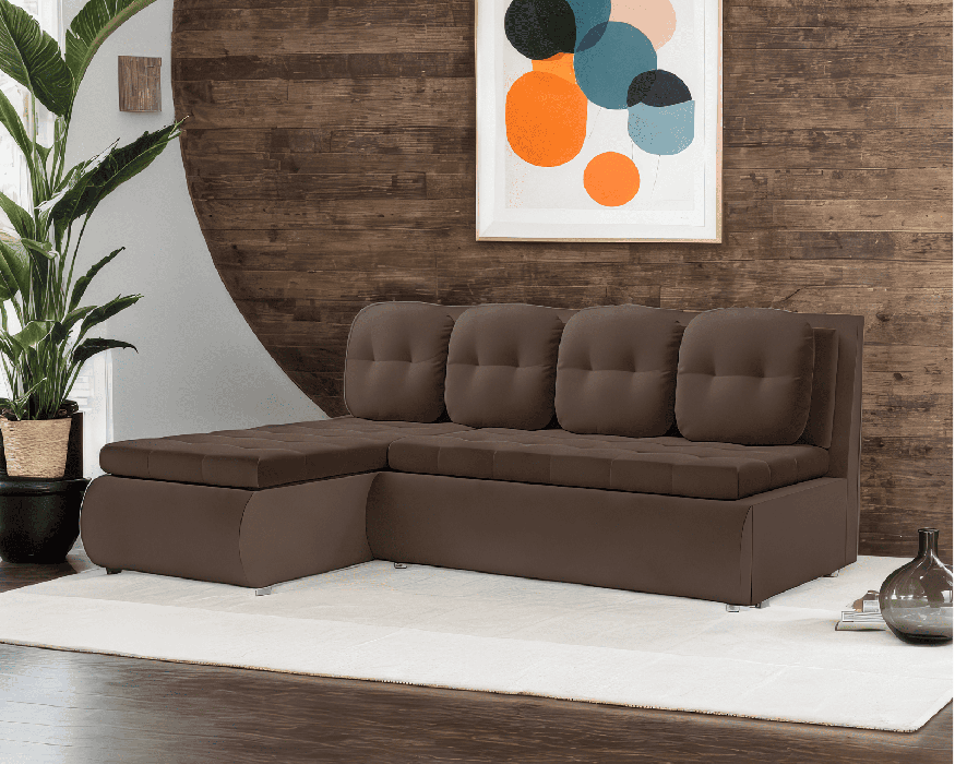 Диваны угловые в гостиную, Диван угловой Кормак (Велюр)