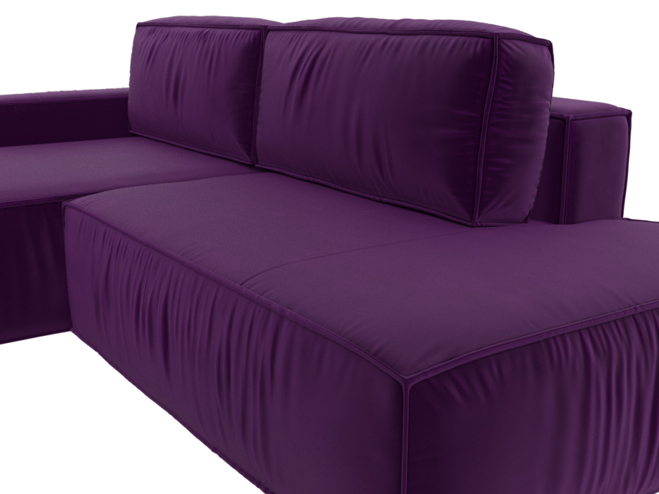Диваны угловые в гостиную, Угловой диван Прага модерн левый угол, микровельвет