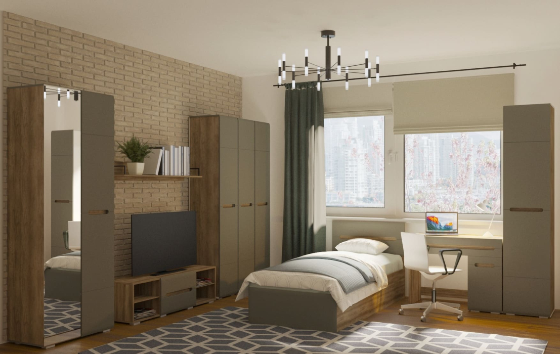 Шкафы распашные, Шкаф с зеркалом Наоми ШК-22