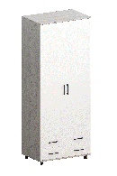 Шкафы двухстворчатые, Модульная система Грейс Шкаф ШК-5005  Снежный Ясень