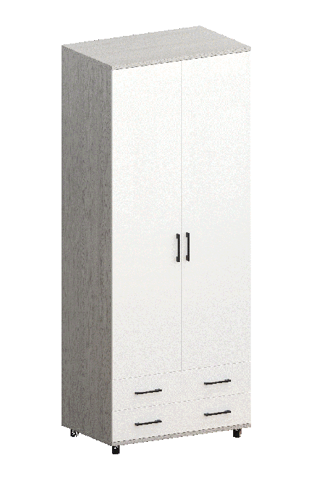 Шкафы двухстворчатые, Модульная система Грейс Шкаф ШК-5005  Снежный Ясень