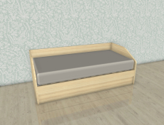 Кровати 90х190, Модульная система Карина Кровать КР-118 Ясень Асахи