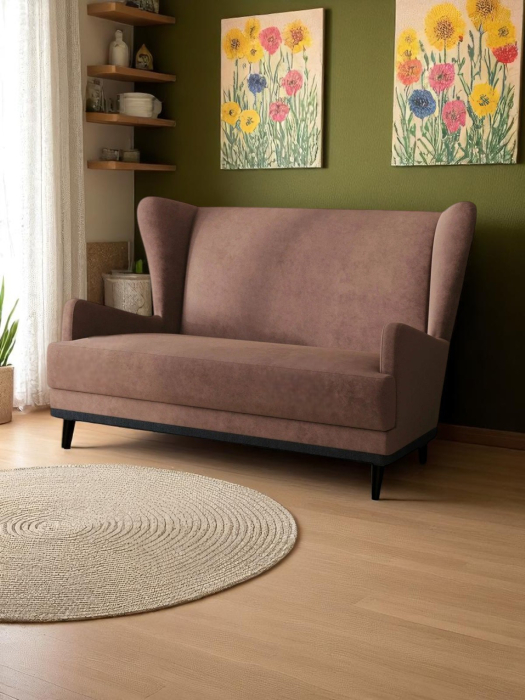 Дизайнерские диваны для гостиной, Диван прямой Вегас, велюр