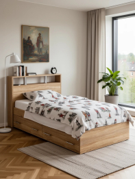 Односпальная кровать с ящиками Камелия 900