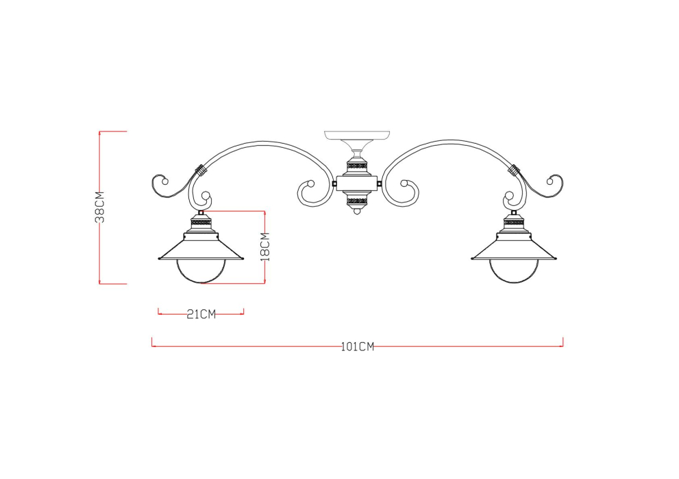 Люстра потолочная, Люстра потолочная GRAZIOSO 100см