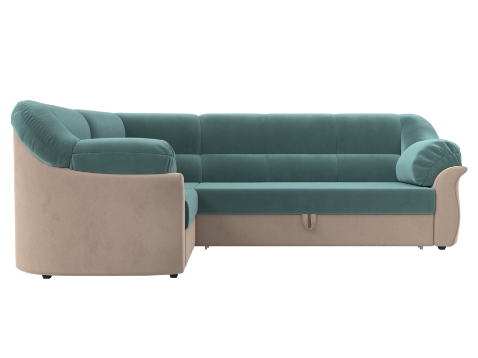 Диваны угловые в гостиную, Диван угловой Карнелла левый угол, велюр