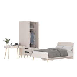 Столик с кроватью на 1200 Афина и шкаф-комодом двухдверным