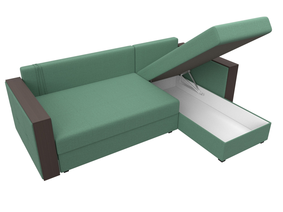 Диваны угловые в гостиную, Диван угловой Валенсия Лайт правый угол, рогожка Амур