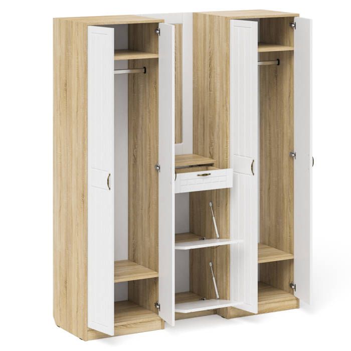 Прихожие, Модульная мебель в прихожую П-6 № 14 МДФ фрезеровка прованс