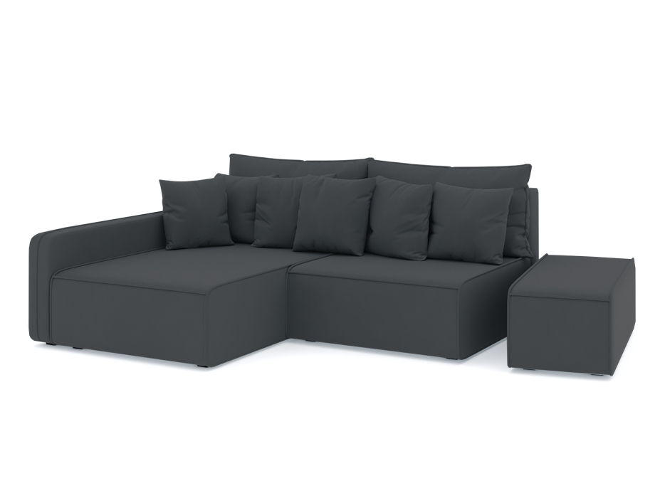 Диваны угловые в гостиную, Диван-кровать угловой Портленд еврокнижка НПБ, велюр