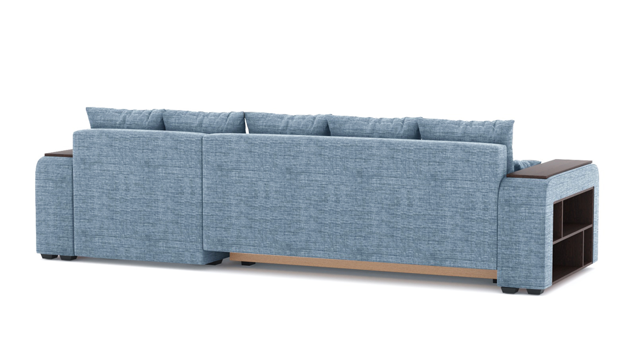 Диваны угловые в гостиную, Диван-кровать угловой Дубай еврокнижка, рогожка Люкс